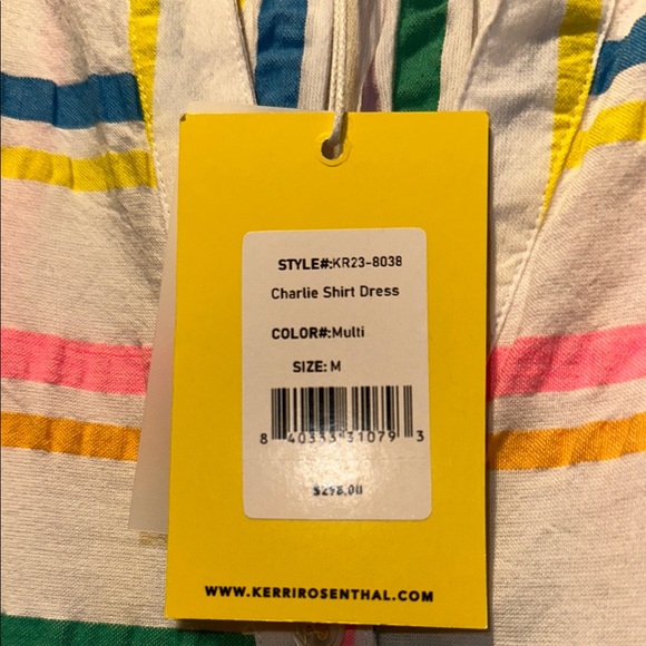 Kerri Rosenthal Charlie Multicolor Striped Shirt Dress - Picture 5 of 12